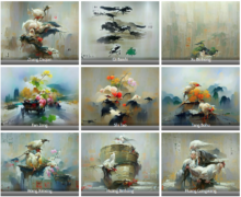 Styles of 150 Chinese painting masterss