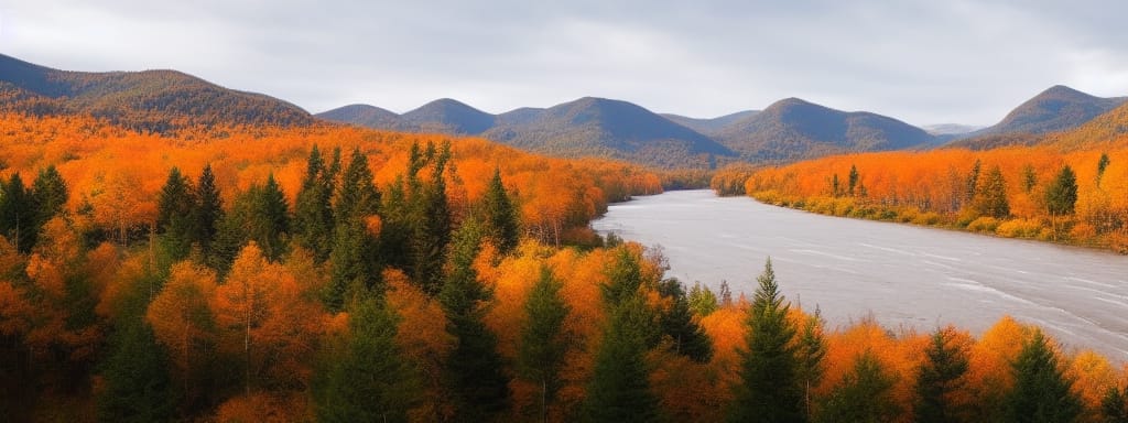 A scenic autumn landscape