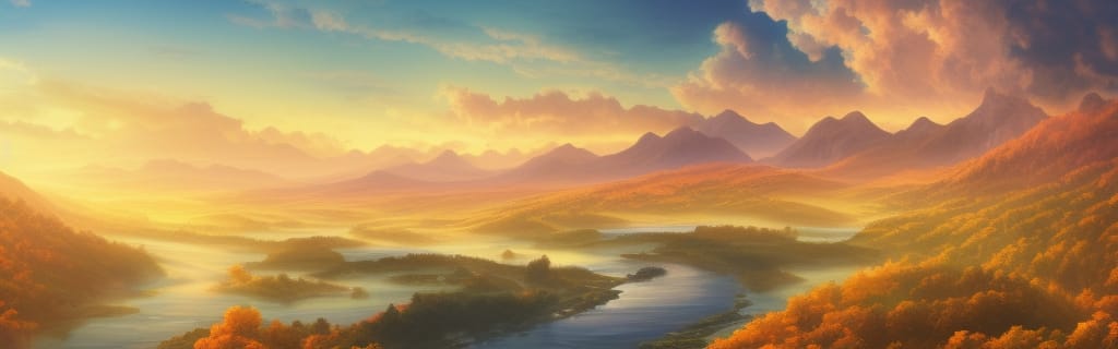 beautiful sprawling fantasy vast landscape