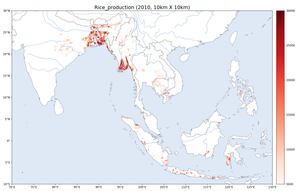 Rice production in South East Asia