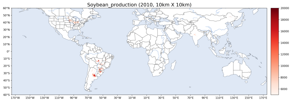 global maize production map