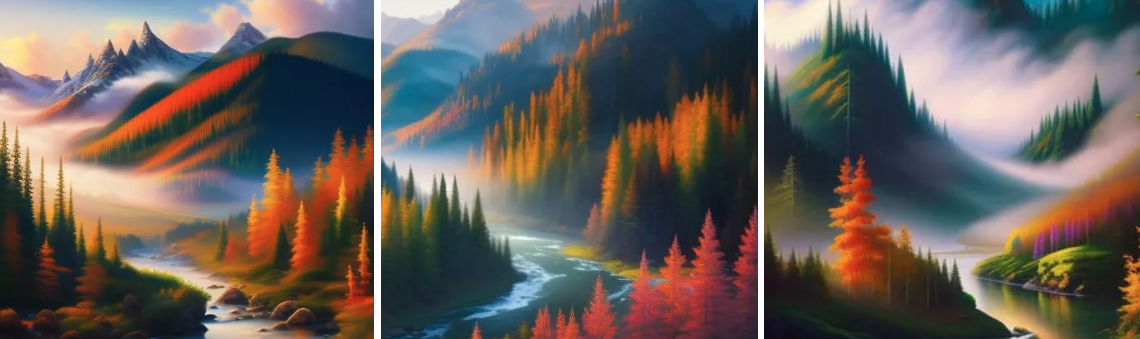 forest landscape painting