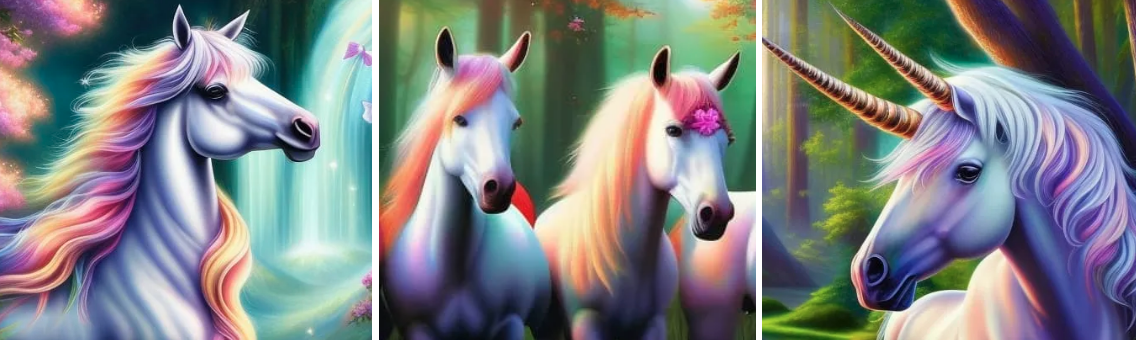 paingiting unicorn with AI Art generators