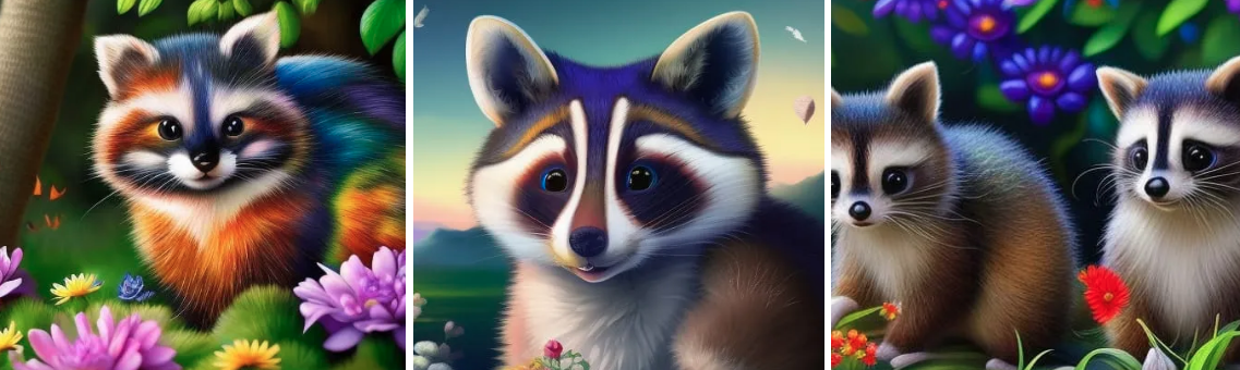 how to paint raccoon with AI Art