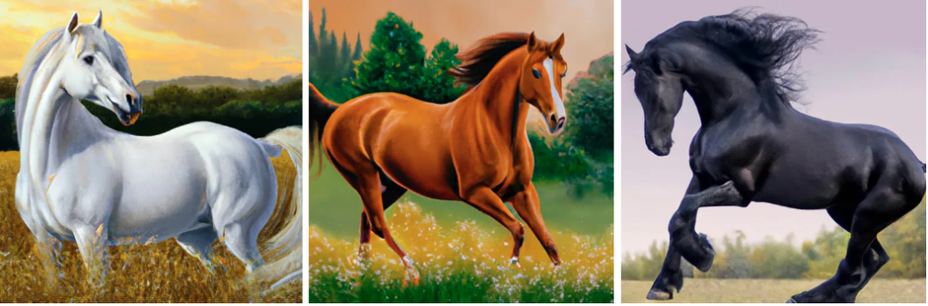 paintings of horses with ai art generators