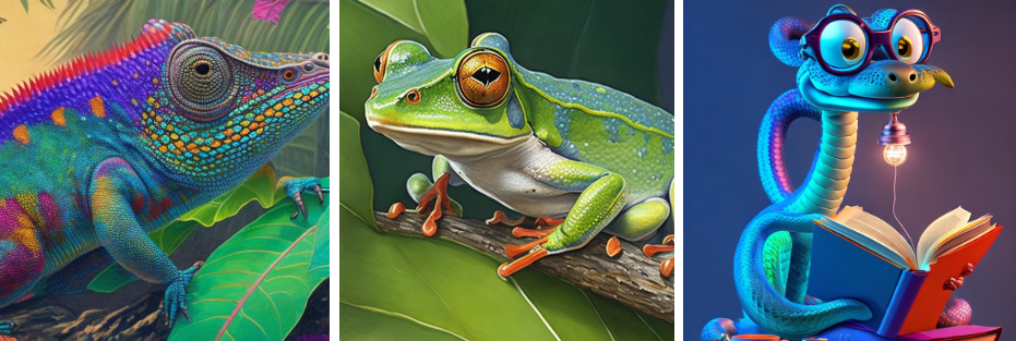 How to create Reptile and Amphibian Paintings with ai art generators
