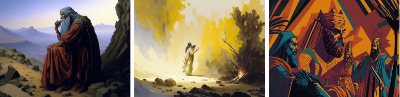 Stunning Paintings of Popular Bible Stories:The Burning Bush