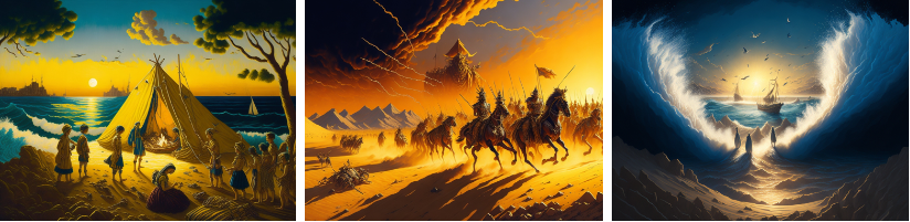 Stunning Paintings of Popular Bible Stories:The Parting of the Red Sea