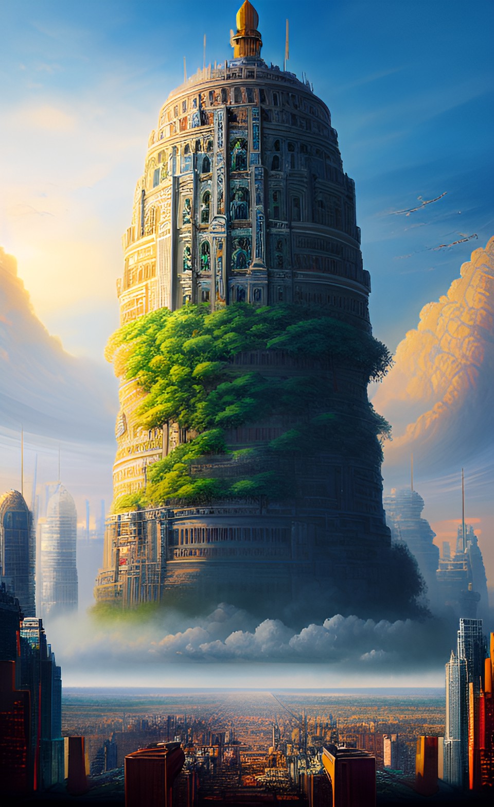 Stunning AI Art Paintings Popular Bible Stories The Tower Of Babel AI Stunning ai art paintings popular bible stories the tower of babel ai